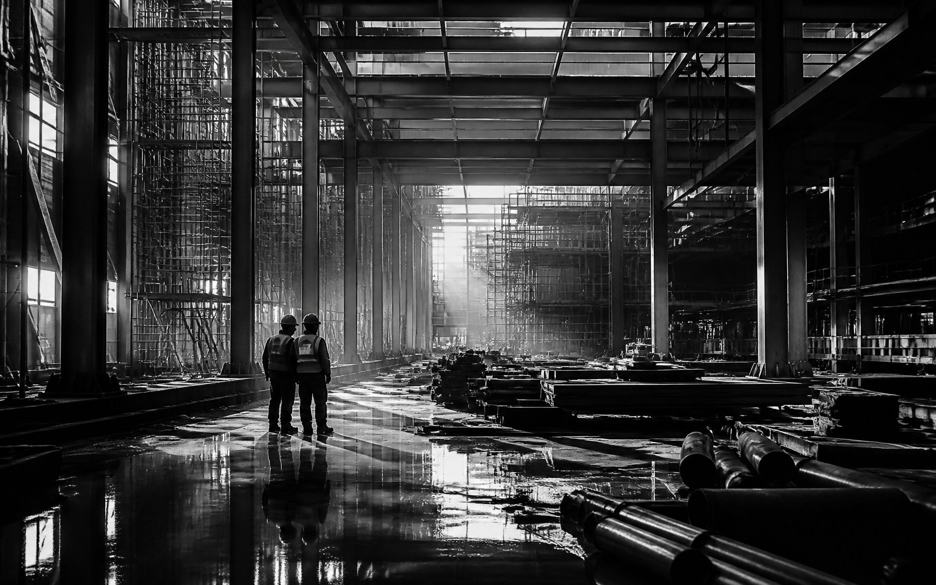 Cantiere industriale — dettaglio strutturale