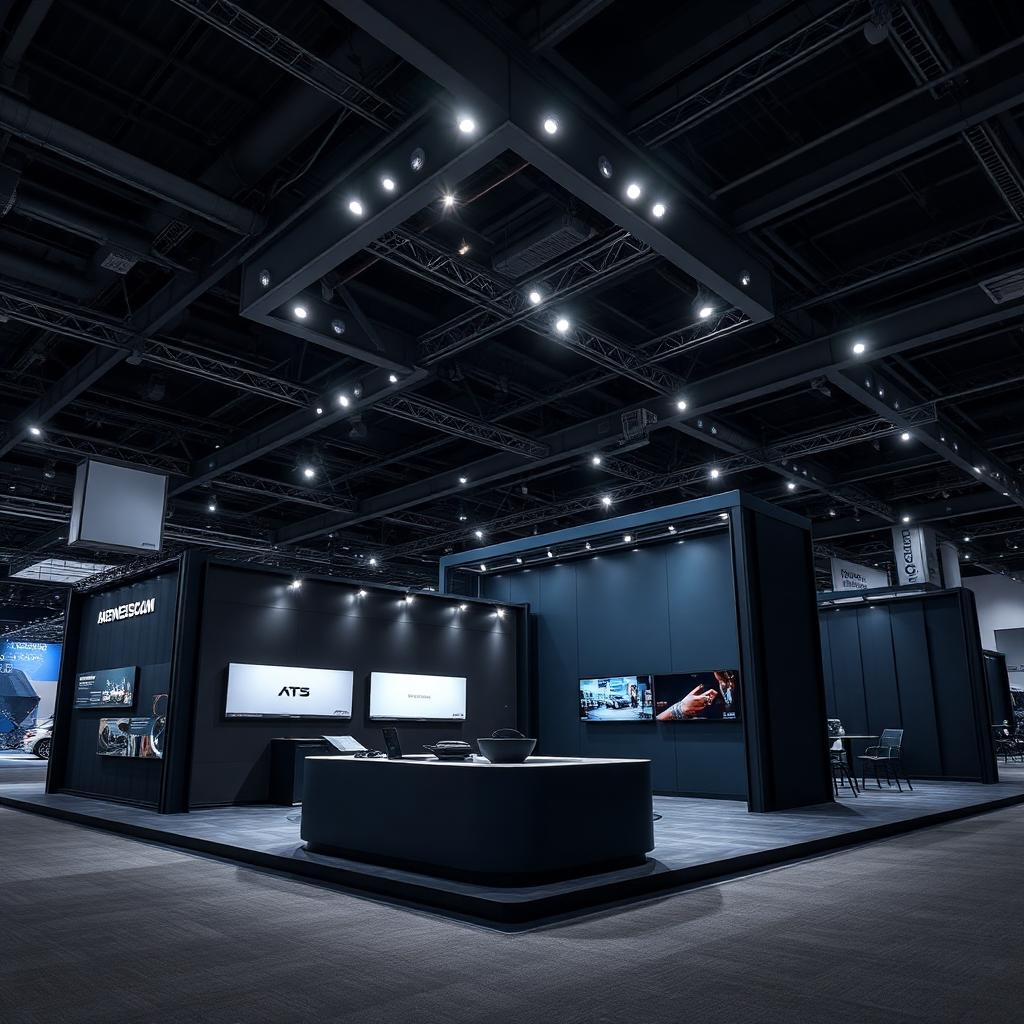 Realizzazione VISTE nel settore Stand Fieristici & Eventistica — vista d'insieme del cantiere allestito